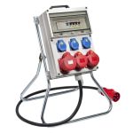 Kunststof verdeler "KÖLN" | 2x 16A 5p 400V | 1x 32A 5p 400V | 3x randaarde-contactdozen 230V | Aardlekschakelaar 30 mA | 060.123.0111 - JSK Handelsonderneming