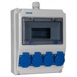 062.004.0000-V VOTHA® lege behuizing voorbedraad "WOLFSBURG " | 4x randaarde-contactdozen | EAN: 4028232429181