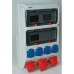 065.124.0000 | VOTHA® lege behuizing - onbedraad "WUPPERTAL" | 1x CEE 32A 400V | 2x CEE 16A 400V | 4x Randaarde-contactdoos 230V