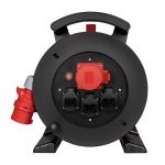 2211.113.2301.23  - JUMBO kabelhaspel 2.0 in zwart, 3 contactdozen, 1 CEE contactdoos, H07RN-F 3G2,5 mm², 30 m - EAN: 4028232489840