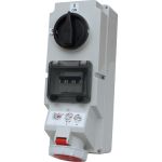 679.1526 | Afschakelbare CEE-wandcontactdoos IP67 met automaat 16A | 400V (50+60 Hz) rood | Mechanische vergrendeling | EAN-Code: 9003399819179