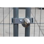 2x Bouwhekwiel met luchtband + 2x bouwhekscharnier als combiset geleverd + bouwhekslot incl. discusslot met 5 sleutels