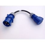 163323 | Verloop stroomadapter CEE 16A 3-polig 230V blauw naar CEE 32A 3-polig 230V blauw - JSK Handelsonderneming
