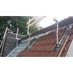 Rooftop trestle security for solar works - Tagbukkesikkerhed til solarbejde - Sécurité de chevalet de toit pour travaux solaires - JSK Handelsonderneming