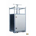 Lichtmast 2.40 - 8.00 meter, uitschuifbaar in 4 delen van 2-8 meter, 1.20 x 1.20 meter breed exclusief bouwlampen