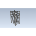 Stapelrack mobiele rack geschikt voor rongen 60.3. L: 1530, B: 1165, H: 300 (mm). Artikelcode: 1530116530 - JSK Handelsonderneming