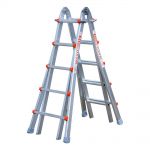 1413800102 | Waku Multifunctionele Ladder 4x5 | Gewicht: 16 kg | NEN 2484 / EN 131 norm | Hoogte ingeklapt: 157 cm - JSK Handelsonderneming
