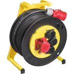 251.513.2251.23  JUMBO® L CEE-kabelhaspel 400 V met 1 CEE en 3 geaarde contactdozen H07RN-F 25 m 5 x 2,5 mm² Zwart - JSK Handelsonderneming