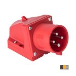 103344 CEE Wandapparatenstekker 32A 4p | 415V 6h | PCE 524-6V | kleur Rood - JSK Handelsonderneming