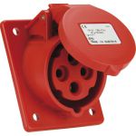 604.146 | CEE-aanbouw contactdoos IP44 | 4-polig, 400V | 6h schuin, 16A Flensmaat 70 x 85 mm | EAN-Code: 4028232325070 - JSK Handelsonderneming