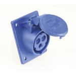 634.136 | CEE-inbouw contactdoos IP44 | 3-polig, 230V | 6h schuin, 16A blauw 92 x 100 mm | EAN-Code: 4028232087657 - JSK Handelsonderneming