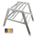 Stucadoorstrapje Aluminium 2 treden 50 cm | Gekeurd en voldoet aan NEN2484 EN131 - JSK Handelsonderneming