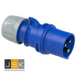KERAF 013-6v CEE Contactstop 3-polig, 16A, 230V (50+60 Hz) blauw, 6h IP44 SHARK / CEE-plug 16A 3p 6h IP44 SHARK PCE/SIROX - 102198