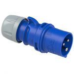 PCE 023-6v CEE-plug 3-polig, 32A, 230V (50+60 Hz) IP44 blauw, 6h IP44 SHARK - 102219 - JSK Handelsonderneming