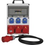 080.024.0021-Z | 2x16A 5p 400V | Netaansluiting: CEE16A | 4x randaarde-contactdozen 2p 230V 16A | Aardlekschakelaar: 30 mA (standaard) - JSK Handelsonderneming