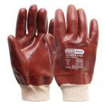 OXXA® Cleaner 17-022 handschoen PVC rood met tricot manchet en gesloten rugzijde (Per dozijn / 12 paar) - 1.17.022.00 - JSK Handelsonderneming