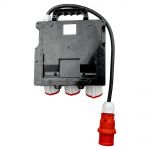 Wandverdeelkast met aansluitsnoer CEE 32A | 2 x CEE-16/400 V stopcontact, 1 x CEE-32/400 V en 4 x 230 V geaarde stopcontacten | incl. 32A en 16A zekeringautomaten