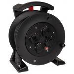 JUMBO Kabelhaspel 40 meter in zwart, 4 contactdozen, H07RN-F 3G2,5 mm² - 2211.114.2401 - gratis verzending