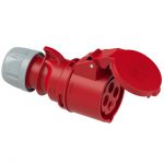 224-6v CEE-Connector 32A 4-polig, 400 V (50+60 Hz) Rood, 4p 6h IP44 SHARK - 102735 - JSK Handelsonderneming