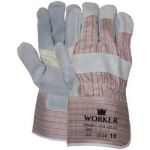 111120 OXXA® Worker 11-120 A-kwaliteit split lederen werkhandschoenen met palmversterking (Dozijn 12 paar) - 1.11.120.00 - JSK Handelsonderneming