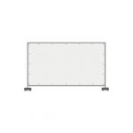 Evenement bouwhekzeil Wit 176x341cm 150gr/m² | Rondom op 50cm voorzien van een aluminium bevestigingsoog ø12mm