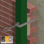 Profielklem in verzinkte uitvoering, verstelbaar van 110 - 215 mm voor het vastklemmen van metselprofielen
