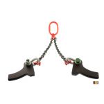 Hijsketting met stelconplaat haken | geleverd met testcertificaat | set 2