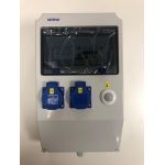 Wandverdeler voor zeecontainer "WOLFSBURG" | 2x Schuko 230V | 1x Installatieautomaat C16 1P+N | Bewegingsmelder 360 graden inbouw