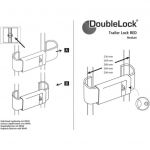 080-142 DoubleLock Trailer Lock RED Medium