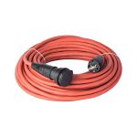 Verlengkabel 25 meter 3x2,5 mm² H07RN-F rood met volrubber contactstop en koppelcontactstop met deksel, 114340* - JSK Handelsonderneming