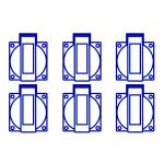 Keraf KE11 Volrubber verdeelkast Ypsilon, 6x schuko 16A 2p+RA 230V, 1x aardlekschakelaar 4p 40A 30mA, CEE 16A 5p 400V, 123514 - JSK Handelsonderneming