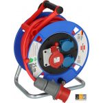 Krachtstroom IP44-kabelhaspel 25 meter | CEE-stekker 400V/16A, 1 CEE-contactdoos 400V/16A, 2 spatwaterdichte contactstopcontacten 230V | (AT-N07V3V3-F 5G1,5) Brennenstuhl Garant serie