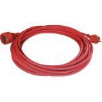 Verlengkabel 25 meter 3x1,5 mm² H07RN-F rood met gegoten rubberen stekker en rubberen koppeling, 182.918 - JSK Handelsonderneming