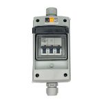 CEE 32A 5-polig => 16A 5-polig verloop stroom adapter 380V - 400V uitgerust met een 3-fasige zekering | Veiligheidsklasse: IP44 | CEE krachtstroomadapter, 6400 W, 1000 x 80 x 100