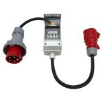 CEE 63A stekker op 32A 400V koppeling krachtstroom IP44/IP67 met stroomonderbreker 3B32A H07RN-F 5G4/5G6 adapter - 635325 - JSK Handelsonderneming