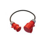 CEE Betonpomp verloop adapter van CEE 5 polig 32A naar CEE 4 polig 32A - 325324