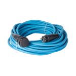 Verlengsnoer 25 meter 3x2,5 mm² H07RN-F blauw met volrubber contactstop en koppelcontactstop met deksel, 114339*