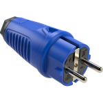Volrubber stekker blauw voor aansluitdiameter tot 3G2,5 mm² 802.400.06 - I16A / 250V AC / 3p (2P+E), protection rating: IP54
