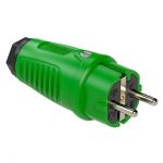 Volrubber stekker groen voor aansluitdiameter tot 3G2,5 mm², 802.400.07 - I16A / 250V AC / 3p (2P+E), protection rating: IP54