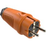 Volrubber stekker oranje voor aansluitdiameter tot 3G2,5 mm², 802.400.17 - I16A / 250V AC / 3p (2P+E), protection rating: IP54