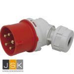 SIROX® CEE haakse stekker IP 44, 5-polig, 400 V, 6 h 32 A 811.055 - EAN-Code: 4028232038475