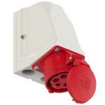 CEE Opbouw doos met doorlus 16A 5p 6h, type 915-6v, IP44 400 V (50+60 Hz) rood, 104084