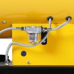 Indirect gestookte Oliekachel IDS 80, maximaal nominaal verwarmingsvermogen van 80,2 kW, luchthoeveelheid van 4.300 m³/h