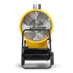 Indirect gestookte Oliekachel IDS 80, maximaal nominaal verwarmingsvermogen van 80,2 kW, luchthoeveelheid van 4.300 m³/h