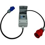 Mobiele Digitale Elektriciteitsmeter - 16A CEE e-auto's en campers - gekalibreerd - (met reset) IP44 incl. LS B16A