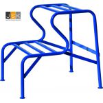 Stuctrap blauw 2 treden - 2 treden hoogte 51 cm - Blauw gepoedercoat