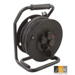 Kabelhaspel 25 meter Target open 4-voudig met randaarde IP44 neopreen H07RN-F 3x2.5mm2 (90302) Artikelnr: 401305845 | Fabrikantnr: 90302 | EAN: 4260170162960