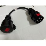 CEE CEE Adapter Starkstrom 32A Stecker 5p auf 16A Kupplung 5p - Black Edition