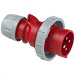 0242-3v 32 Amp. 4 Pin Koelcontainer Plug | CEE Stekker 32A 4p 3h IP67 SHARK | 400-440 V (50+60 Hz) rood | PCE / Sirox 600.2423