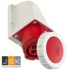 1242-3V - CEE-wall mounted Reefer socket 32A 4p 3h IP67 | 400-440 V (50+60 Hz) red | SIROX®PCE 102712